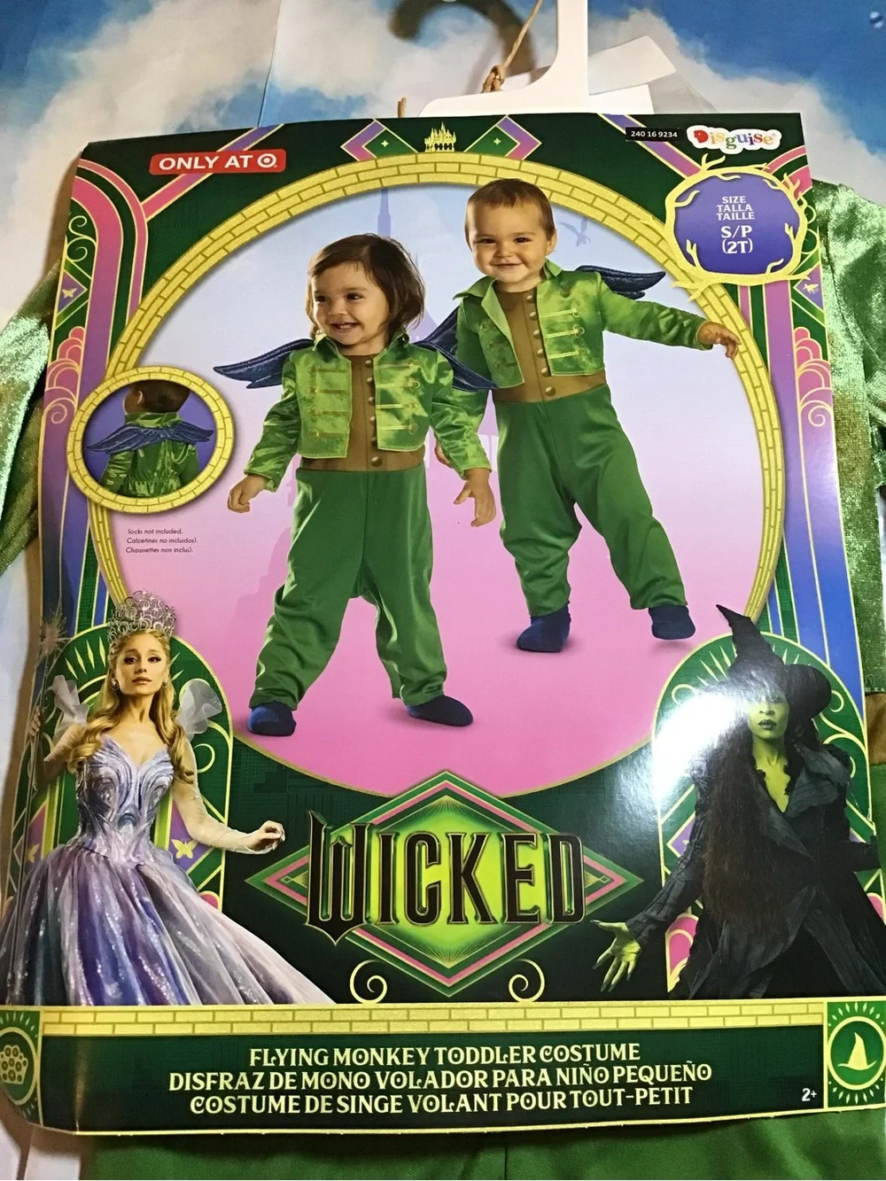 Wicked flying monkey toddler costume s/p 2t-NEW
